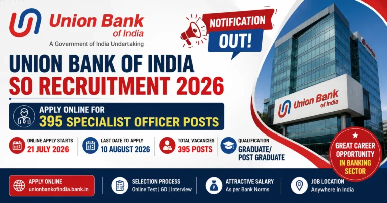 Union Bank of India SO Notification 2026 Out: Apply Online for Specialist Officer Posts