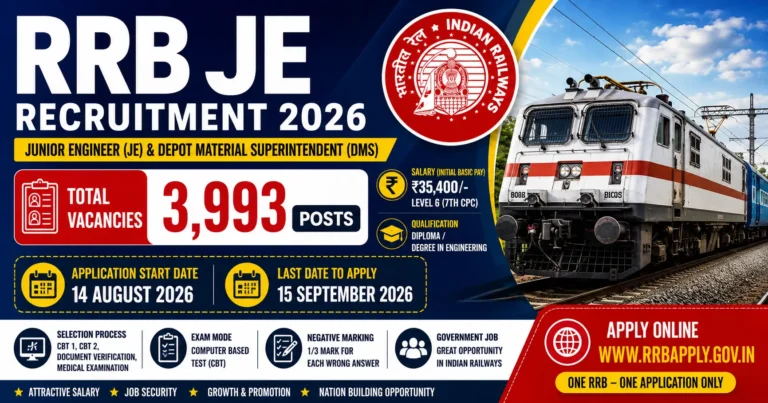 RRB JE Recruitment 2026